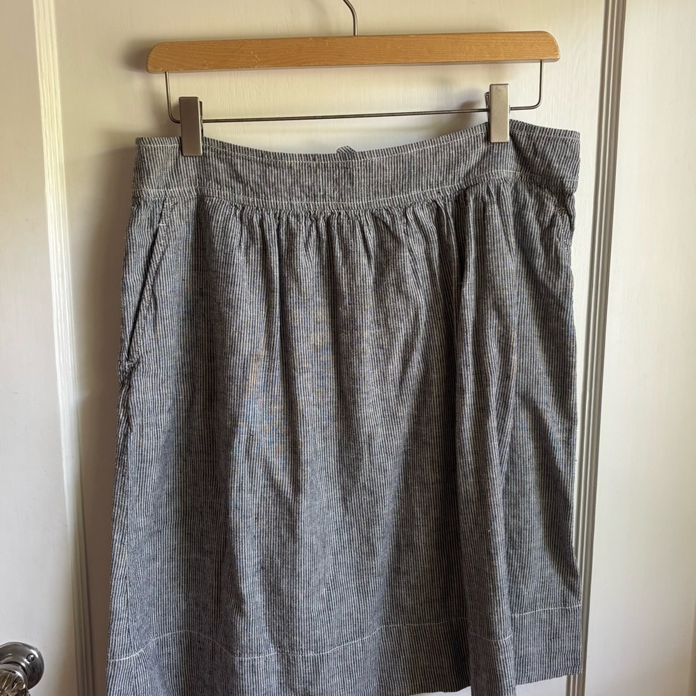 Eileen Fisher striped A lineSkirt